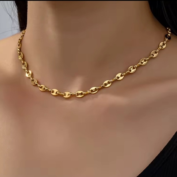 Modest Lu Jewelry - Gold Chain Coffee Bean Vintage Style Boho Necklace Brand New